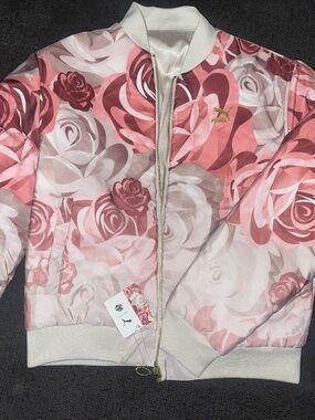 PUMA Reversible Rose Print Bomber Jacket NWT XL